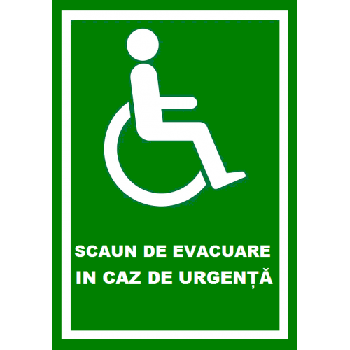 Placuta pentru scaun de evacuare in caz de urgenta