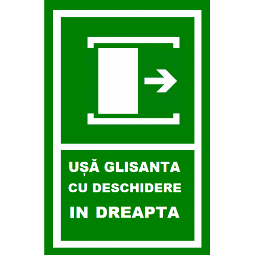 placuta pentru usa glisanta spre dreapta