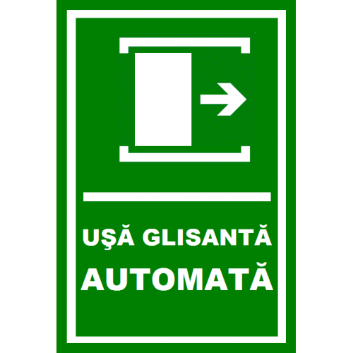 Placuta pentru usa automata glisanta prin dreapta