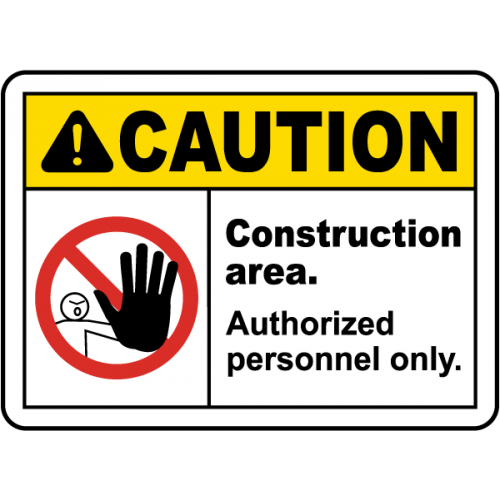 Indicator Atenție Zonă în Construcție – Restricție Acces pentru Personal Autorizat | Ideal pentru Șantiere și Lucrări