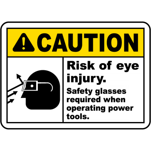 When Operating Power Tools Sign