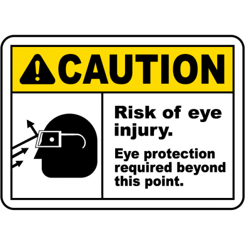 Risk Of Eye Injury Eye Protection Sign