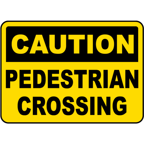 Semn de Siguranță ‘Atenție! Trecere de Pietoni’ – Ideal pentru Construcții și Industrie