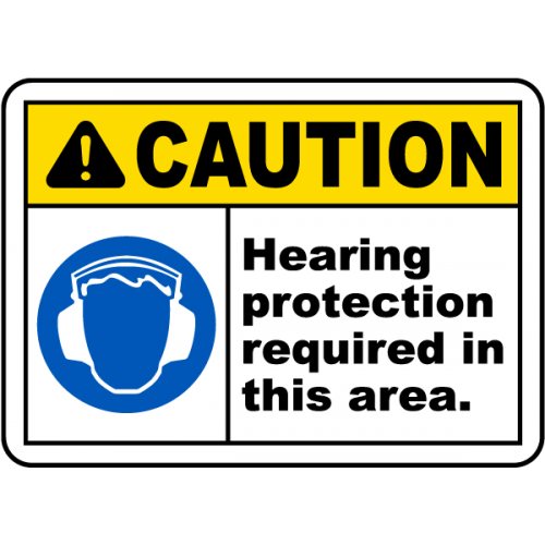 Indicator de Securitate: Purtați Protecție Auditivă – Zonă cu Zgomot Ridicat