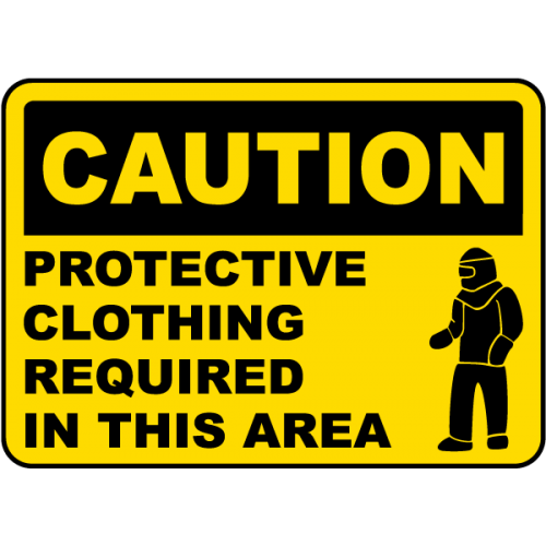 Protective Clothing Required Sign Protective Clothing Required Sign