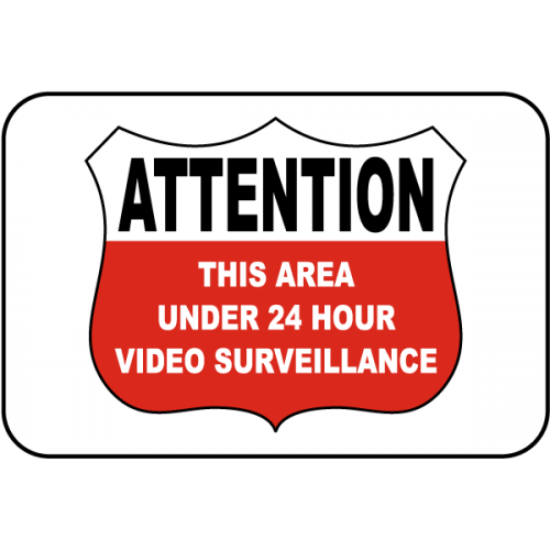 Under 24 Hour Video Surveillance Sign Under 24 Hour Video Surveillance Sign