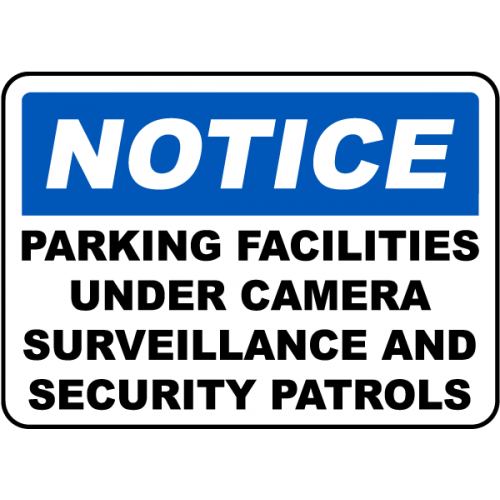 Parking Facilities Surveillance Sign Parking Facilities Surveillance Sign