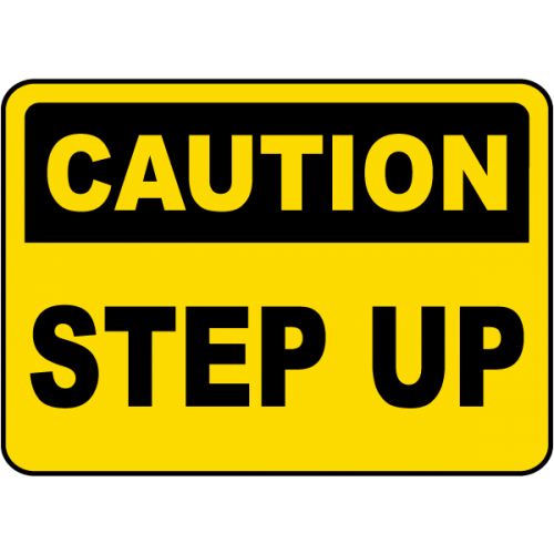 Semn ‘Atenție: Treaptă’ – Previne Accidentele