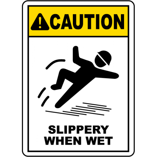 Semn Atenție loc alunecos când Este Umed pentru Uz Comercial și Industrial