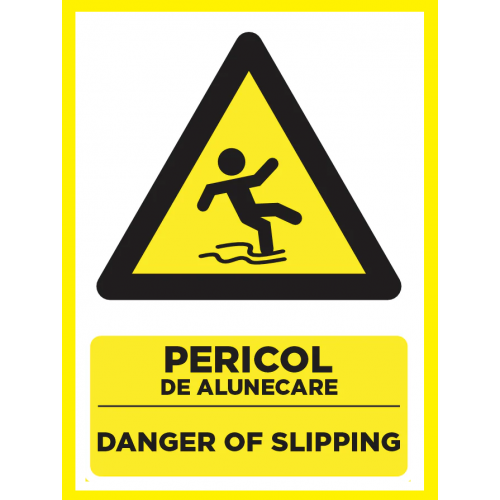 Placute pentru pericol de alunecare danger of slipping Placute pentru pericol de alunecare danger of slipping