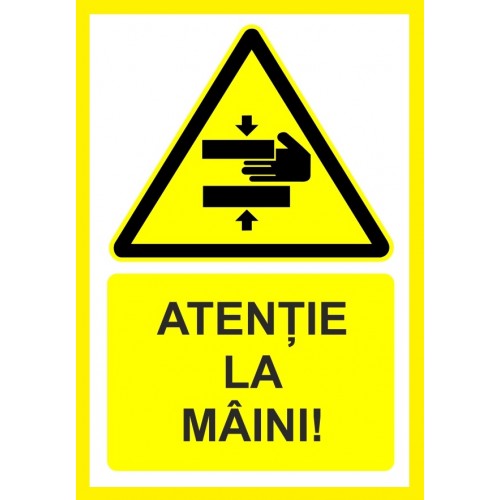 Placuta atentie la maini Placuta atentie la maini