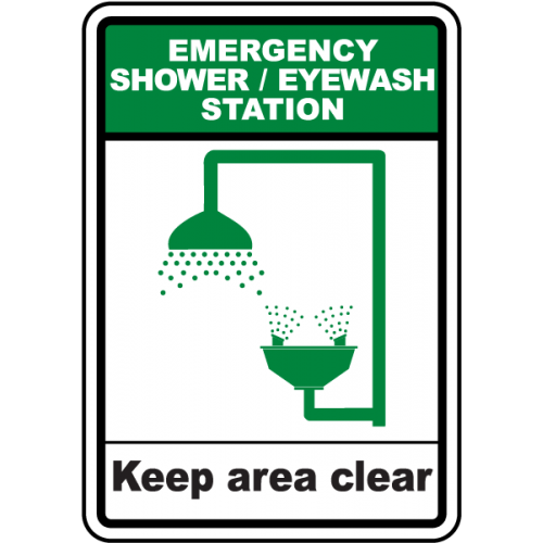 Shower Eyewash Station Sign Shower Eyewash Station Sign