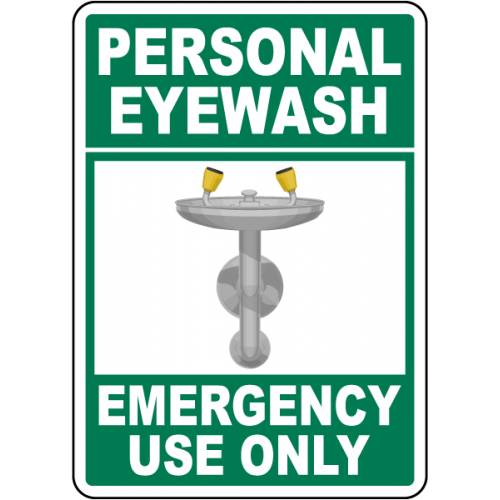 Personal Eyewash Sign Personal Eyewash Sign