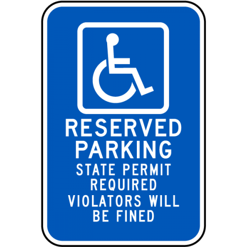 Reserved Parking Permit Required Sign