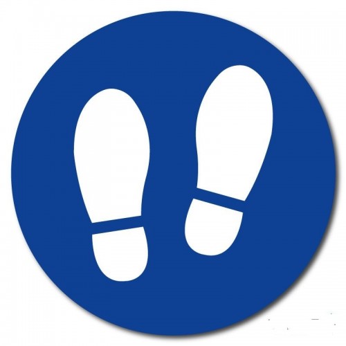 Pasi albastri din autocolant Pasi albastri din autocolant
