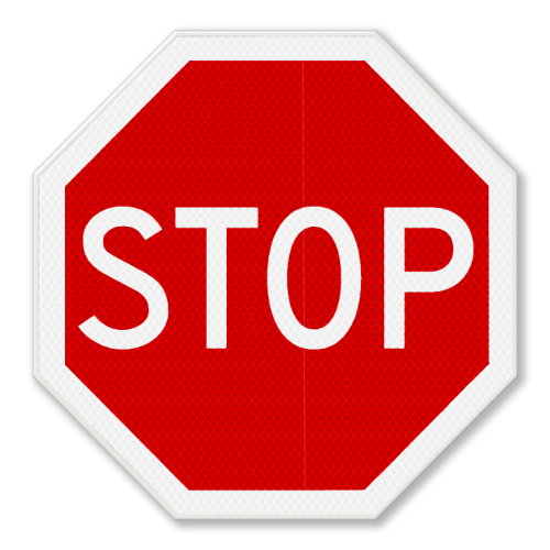 Stop Oprire înainte de drumul prioritar din aluminiu Stop Oprire înainte de drumul prioritar din aluminiu