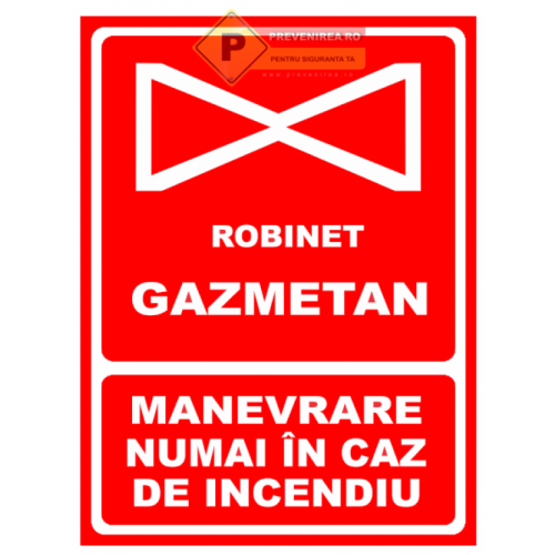 Semn pentru robinet gaz metan Semn pentru robinet gaz metan