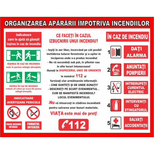 Semn Organizarea apararii impotriva incendiilor