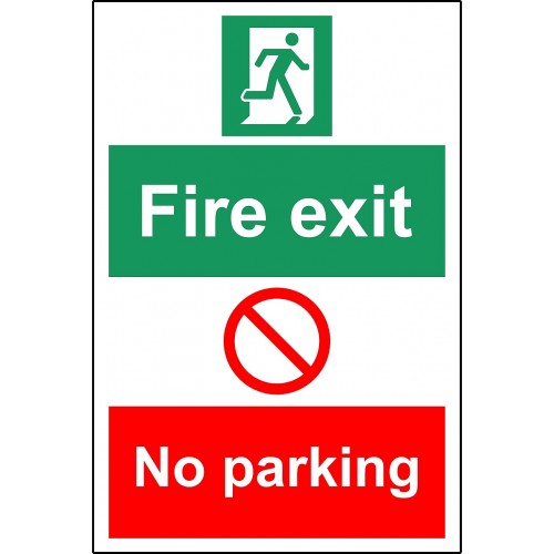 Indicator Ieșire de Urgență – Interzis Parcarea | Siguranță pentru Clădiri și Parcări