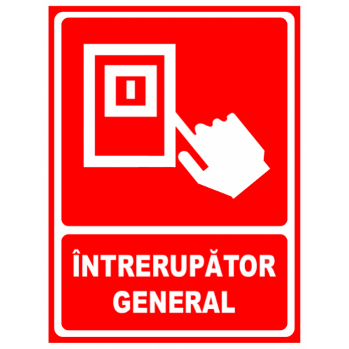Semn intrerupator general Semn intrerupator general