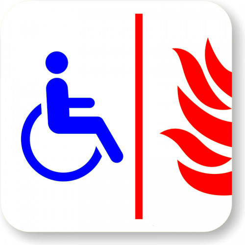 Etichetă Zonă de Refugiu Persoane cu Handicap – Semnalizare Sigură și Conformă Normelor