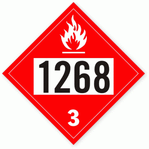 Etichetă Pericol ADR 1268 – Pentru Cisterne și Vehicule Transport Etichetă Pericol ADR 1268 – Pentru Cisterne și Vehicule Transport