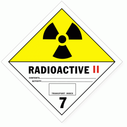 Etichetă Radioactivă 2 Clasa 7 – Conform ADR pentru Transport Substanțe Radioactive Etichetă Radioactivă 2 Clasa 7 – Conform ADR pentru Transport Substanțe Radioactive