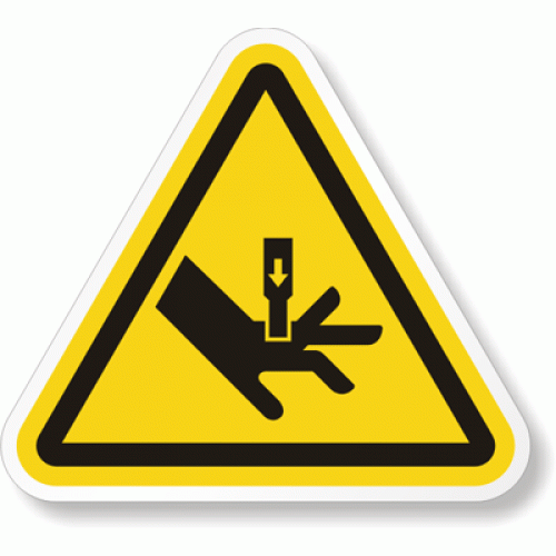 Etichetă de avertizare: strivire de mana