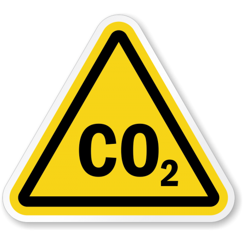 Eticheta cu simbol CO2