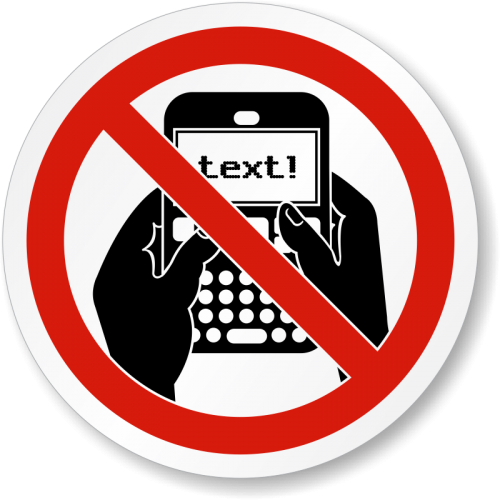 Etichetă interzis mesajele pe telefon