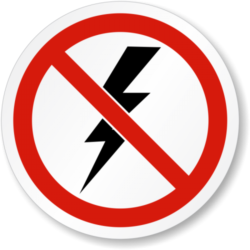 ETICHETĂ CU FULGER ELECTRIC | PERICOL ELECTRIC 
