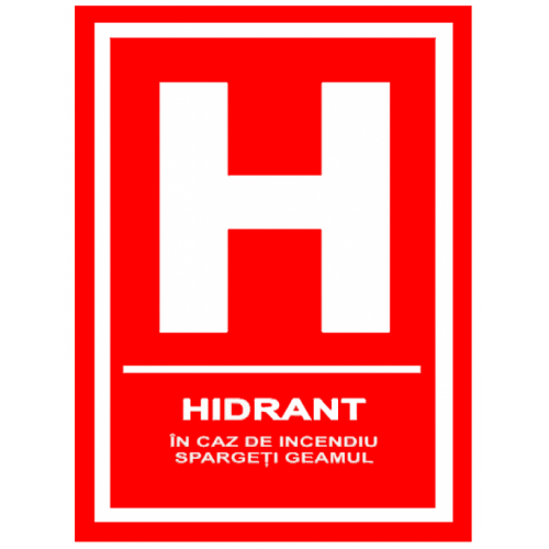 Indicator hidrant in caz de incendiu sparge geamul Indicator hidrant in caz de incendiu sparge geamul