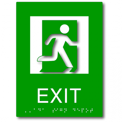 Placuta braille exit