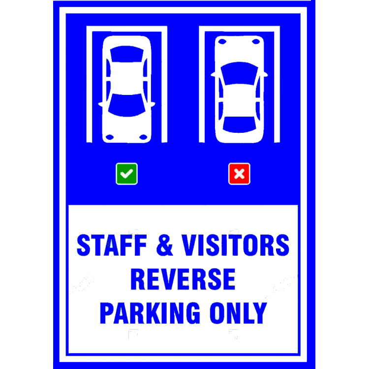 vehicle reverse parking awareness sign