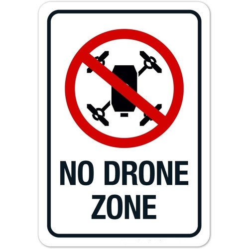 No drone zone sign No drone zone sign