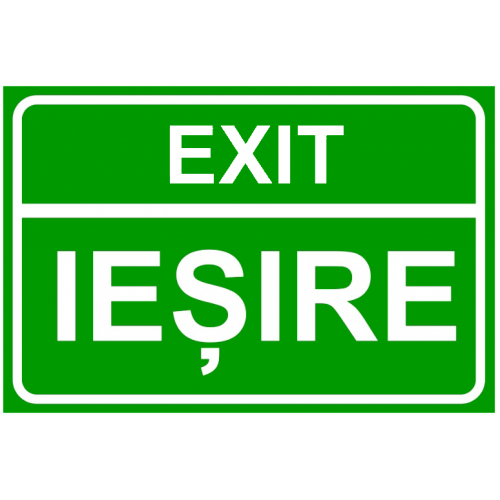 Semn exit si iesire Semn exit si iesire