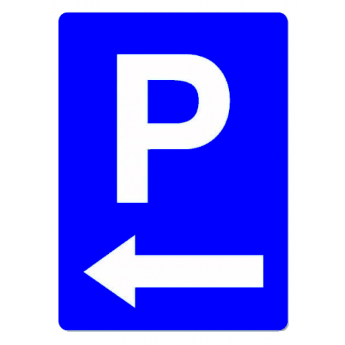Semn pentru parcare cu sageata in stanga