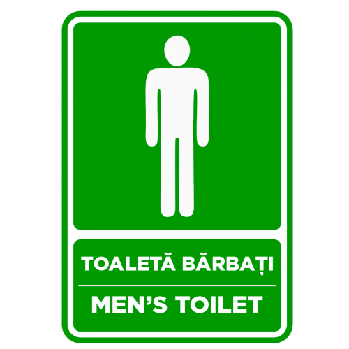 Semn  toaleta barbati men's toilet