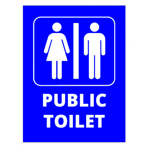 Sign public toilet
