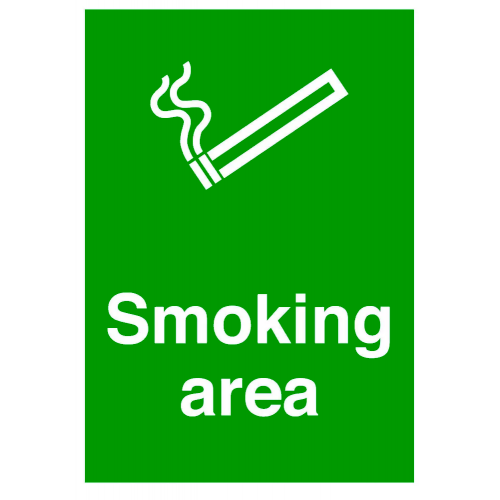 Sign smoking area