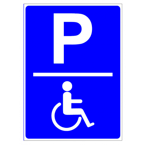 Semn simplu pentru parcare rezervata persoanelor cu dizabilitati