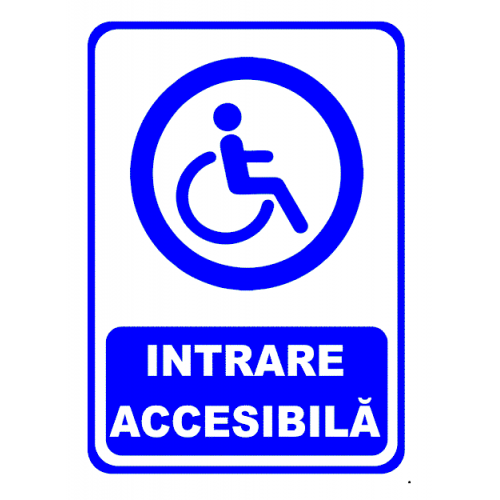 Semn pentru intrarea accesibila
