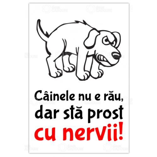 Semn pentru cainele nu e rau dar sta prost cu nervii