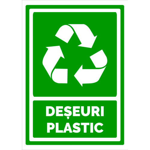 Semn pentru deseuri plastic
