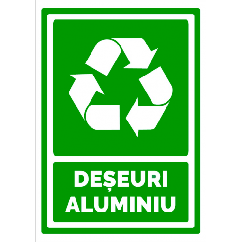 Semn pentru deseuri aluminiu