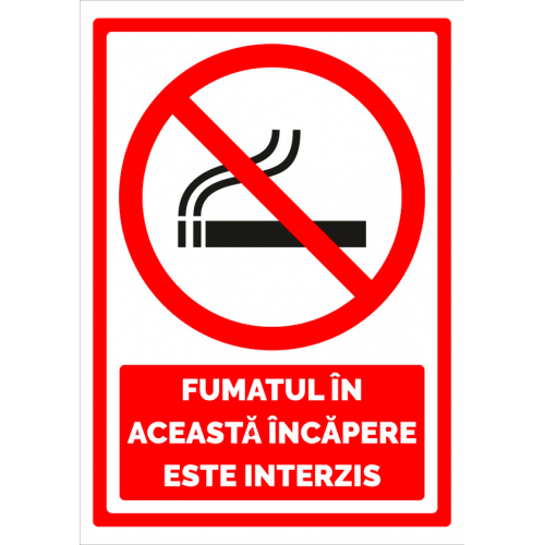 Semn pentru fumatul in aceasta incapere este interzis