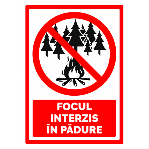Semn pentru focul interzis in padure