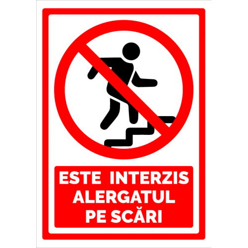 Semn pentru alergatul pe scari