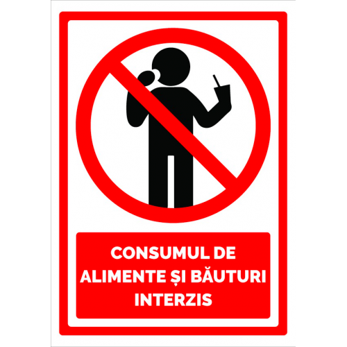 Semn pentru consumul de alimente si bauturi interzis