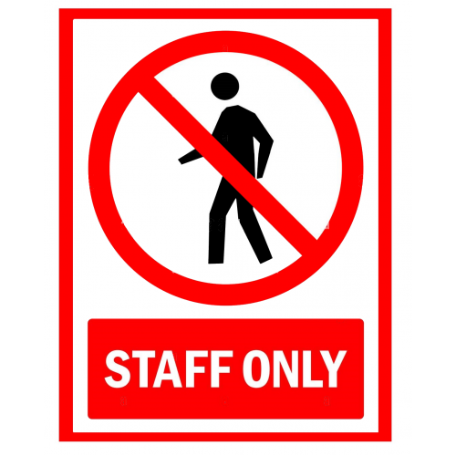 Sign staff only